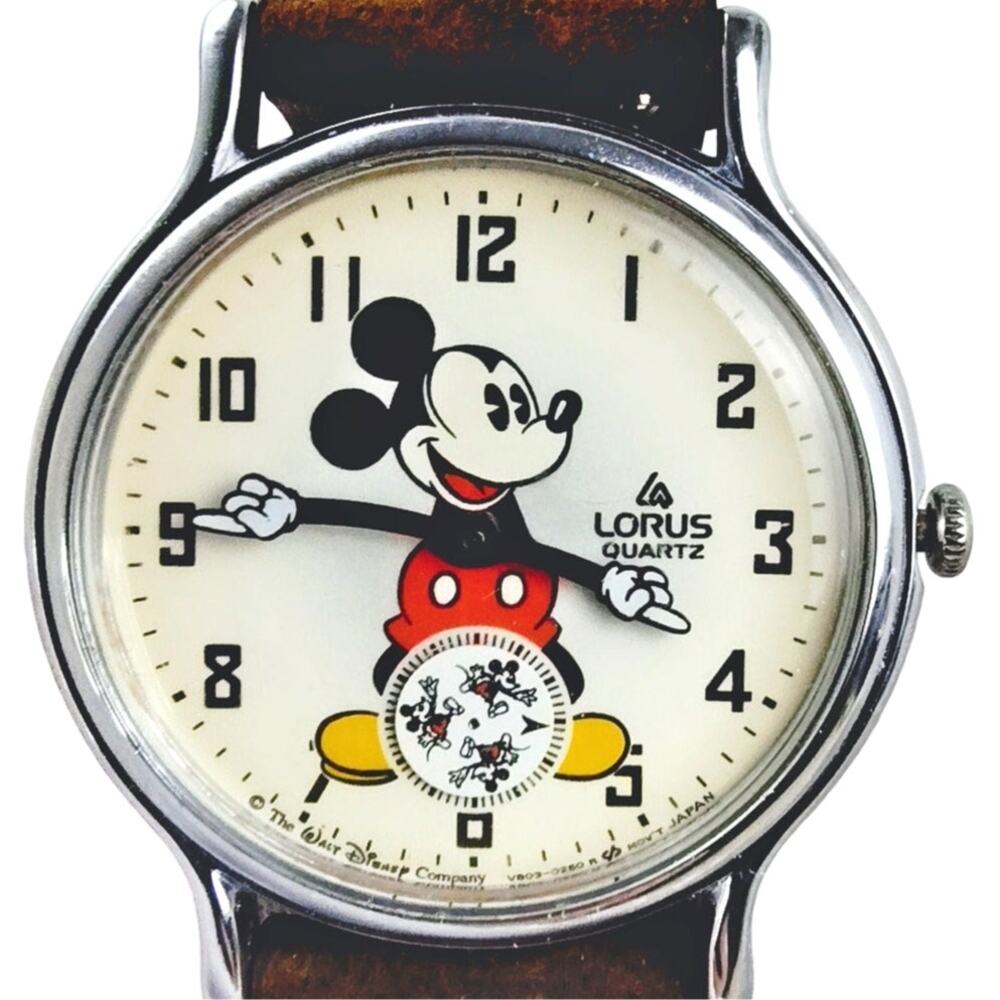 Disney Lorus Mickey Mouse VTG Compass Watch RARE H2F
